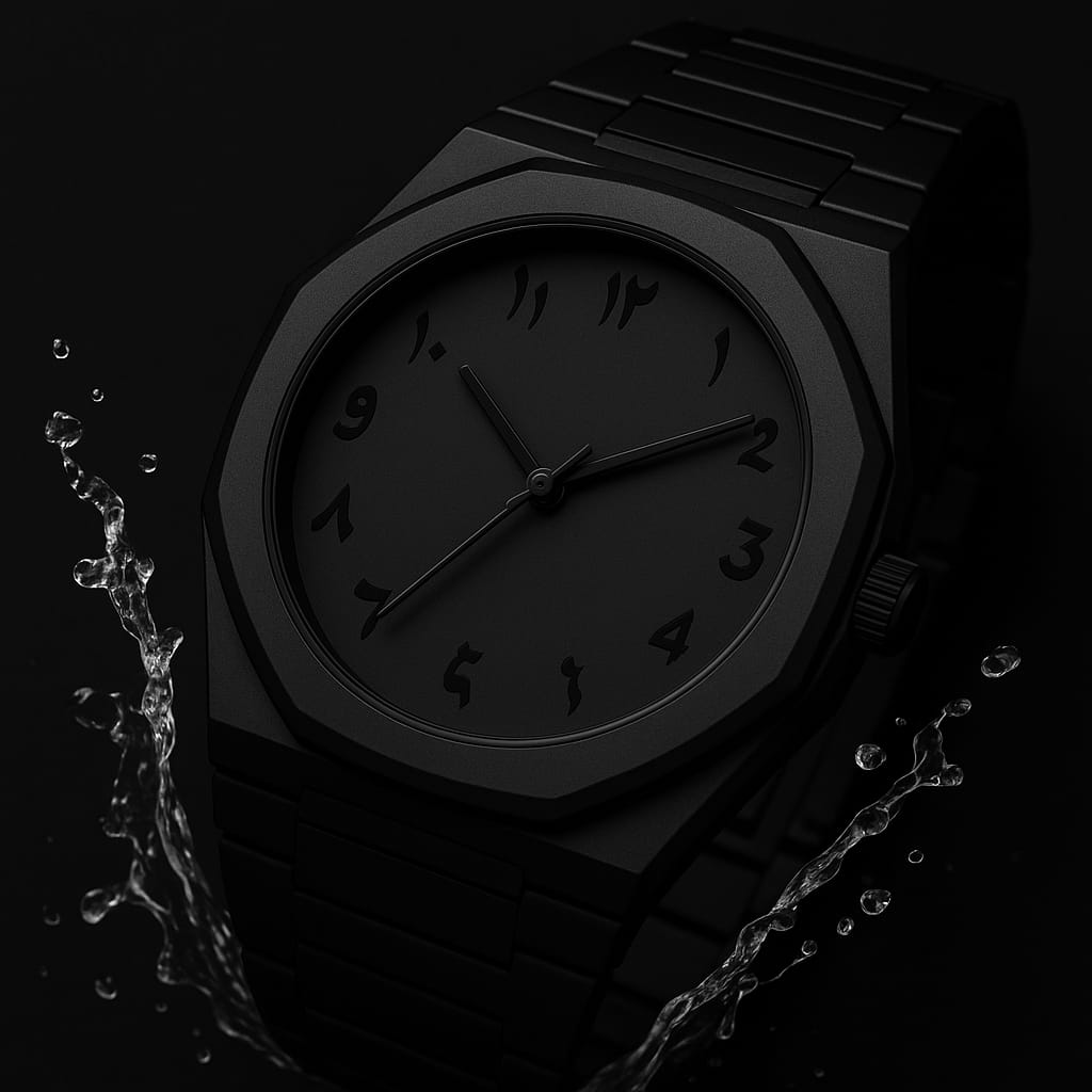 BLACK ARABIC WATCH