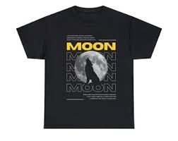 MOON WOLF PRINTED T SHIRT