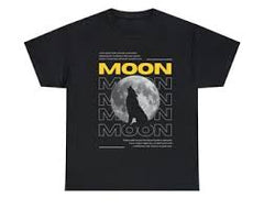 MOON WOLF PRINTED T SHIRT